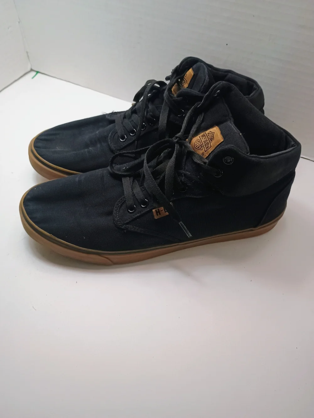 Harley-Davidson Men's Black Wrenford Canvas High-Top Sneakers Size 10